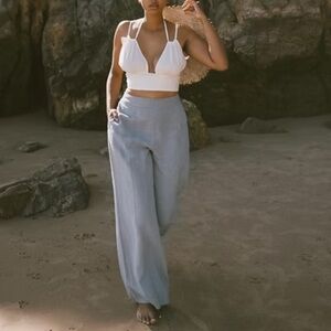 Modern Sunday Linen Wide Leg Pants